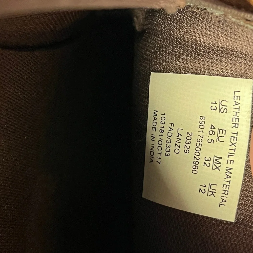 Thom McAn Mens Lanzo Brown Leather Slip On Loafers Dress Shoes 20329 Size 13